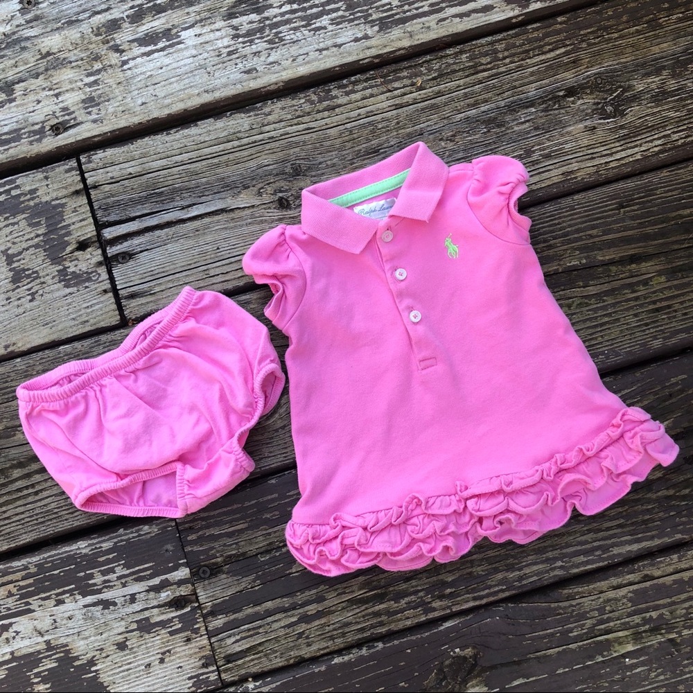 Ralph Lauren Punk Ruffle Polo Dress Set -2 Pieces